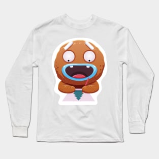 Christmas Sticker, Ginger Man Sticker Long Sleeve T-Shirt